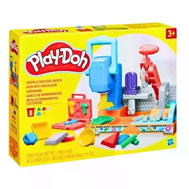Imagem de Conjunto Massinha Play-Doh Mesa de Ferramentas Coloridas com 5 Potes C