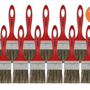 Imagem de Kit 12 Pincel Trinchas Para Pintura Tigre Media 500 2 Polegadas Cerda 