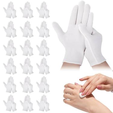 Imagem de Luvas BONXAXK 42 Unidades Algodão Branco Elásticas e Macias