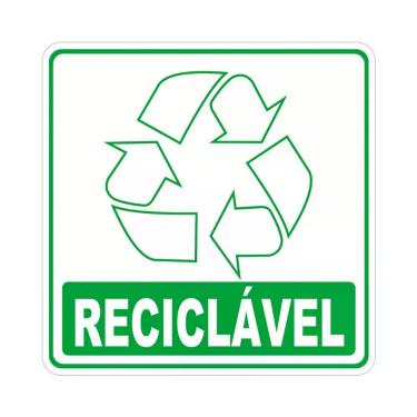 Imagem de Adesivo Lixo Reciclavel 1 Unidade 20cm X 20cm Nome Do Desenho Reciclável