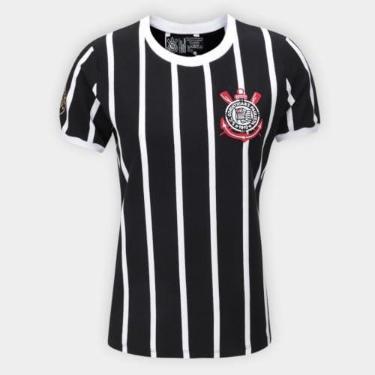 Imagem de Camisa Corinthians Retrô Democracia, Feminina, Preto, M