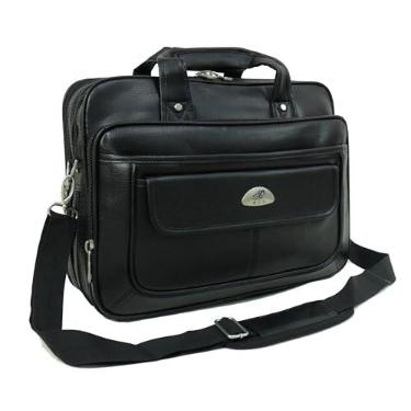 Imagem de Bolsa Pasta Notebook Laptop Executiva Social Professor Médico Representante Masculina (Preto)