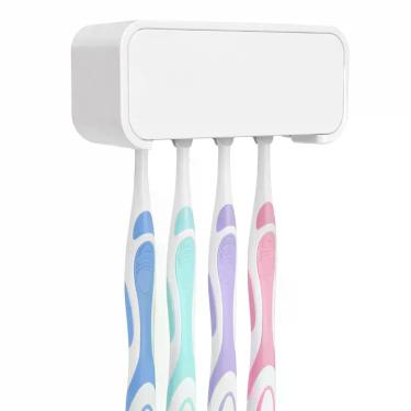 Imagem de Suporte Escova De Dente Parede Sem Furo Organizador Preto - - BugShop 