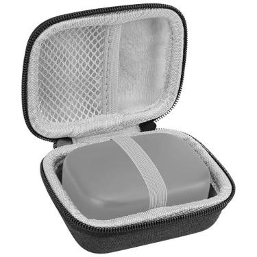 Imagem de Geekria Estojo de transporte para microfone para criadores compatível com Hollyland Lark A1, Rode Wireless Micro, Boya mini, Maono Wave T1 Mini capa de carregamento, bolsa de viagem rígida para