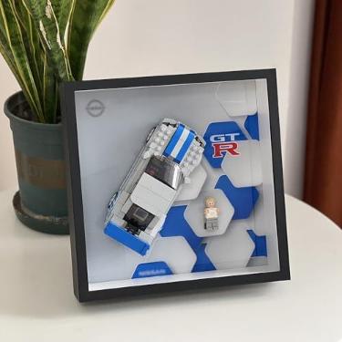 Imagem de iLuane Quadro de parede para Lego Speed Champions 2 Fast 2 Furious Nissan Skyline GT-R (R34) 76917 brinquedo de carro de corrida, suporte de parede para adultos colecionáveis, decoração de casa ou