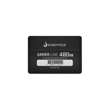 Imagem de SSD Rise Mode Gamer Line, 480GB, 2.5", SATA III, Leitura: 530 MB/s, Gravação: 520 MB/s, Preto - RM-SSD-480