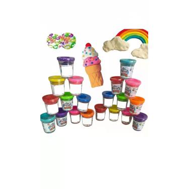 Imagem de Kit Massinha Infantil 20 Potes + 6 Moldes - Congratulations Store