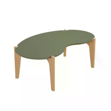 Imagem de Mesa De Centro Sala De Estar Florida 1,05m Verde Floresta-freijó - Lukaliam Móveis