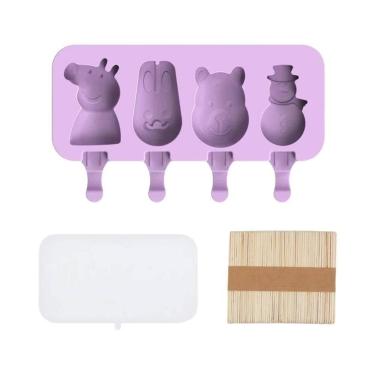 Imagem de Forma De Silicone DIY Para Sorvete Com Tampa, Utensílio Para Fazer Pic