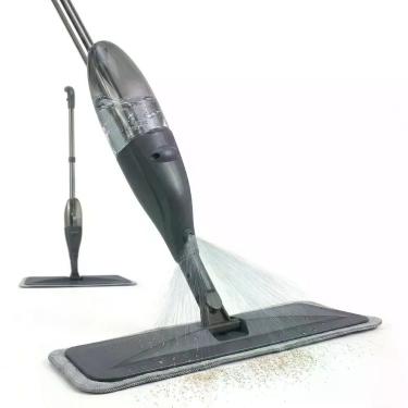 Imagem de Mop Spray Fit com Reservatorio Limpa e Seca Microfibra Cabo Articulado Pisos Diversos Cinza Clean Tech