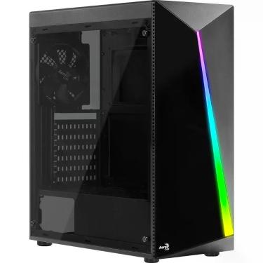 Imagem de Gabinete Gamer Aerocool Shard Preto Rgb Lateral Acrílico