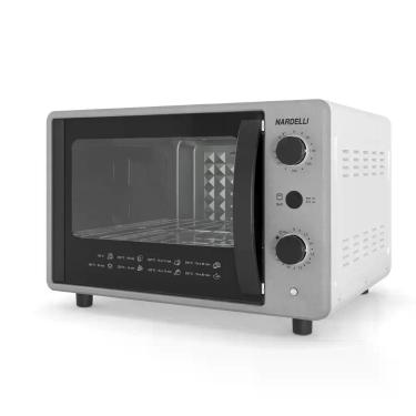 Imagem de Forno Elétrico de Bancada Nardelli S45 45L 1700W com Timer e Luz Interna Cinza e Branco 220V