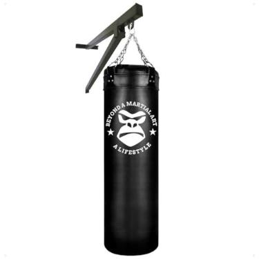 Imagem de Equipamentos de Muay thai - Saco De Pancada Boxe 120 cm com Suporte De Parede Em Aço Gorilla