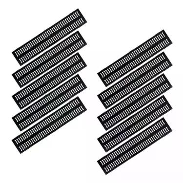 Imagem de Ralo Grelha GEP006X10OM com Escoamento Eficiente e Caixilho em Aço Galvanizado Preto Ouro Minas 20X100CM