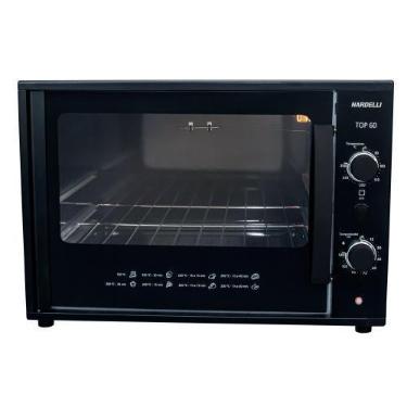 Imagem de Forno Eletrico Nardelli Top 60 60 Litros 1750w Black Preto 220v, Preto