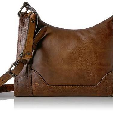 Imagem de Frye Bolsa tiracolo Melissa com zíper, bolsa elegante com alça ajustável e bolsos, Marrom escuro, One Size