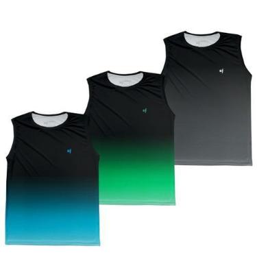 Imagem de Kit 3 Regata Beach Tennis Masculina Dry Camiseta Ante odor termica Pro