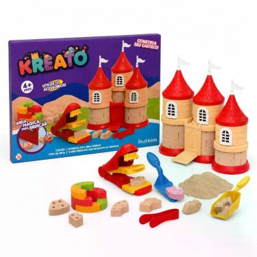 Imagem de Areia Mágica Kreato Castelo Com 18 Acessórios - Multikids