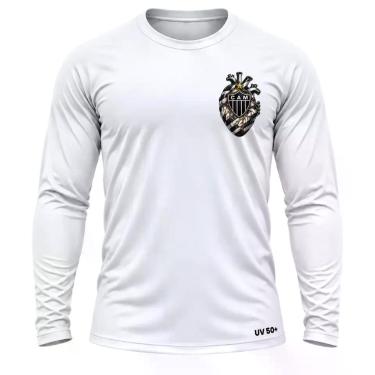 Imagem de Camisa Uv +50 Atlético Mineiro Torcedor Coração, Branco, G1