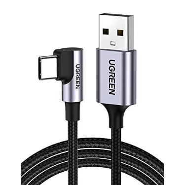 Imagem de UGREEN Cabo USB C de ângulo reto Cabo USB A para tipo C compatível com iPhone 15/15 Plus/15 Pro/15 Pro Max/Galaxy S10/ S10+/ Note 20/LG V50/V60/iPad Mini 6 Air 5/GoPro Hero 8, etc. 0,3,3 pés