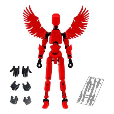Imagem de Boneco Dummy 13 Vermelho - Multi Articulado + Asas Vermelho - CKG3D