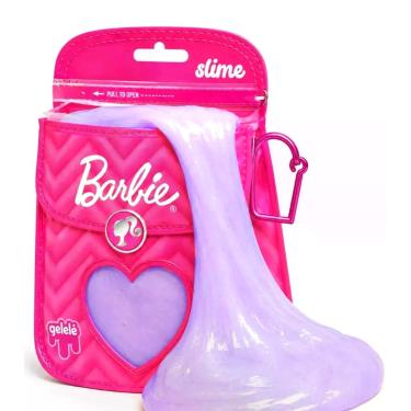 Imagem de Slime Geleca Barbie 180g Bolsa Coração Slime Macia Infantil Anti Stres
