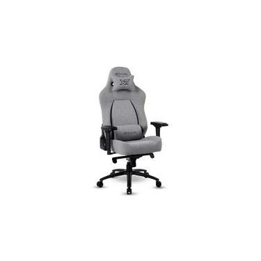 Imagem de Cadeira Gamer XT Racer Fire Gun Style, Até 130Kg, Reclinável, Com Almofadas, Cilindro de Gás Classe 4, Tecido, Cinza - XTR-073