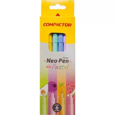 Imagem de Caneta Hidrografica NEO-PEN Gigante 06 Cores Paste - Compactor