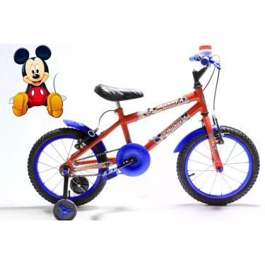 Imagem de Bicicleta Infantil Masculina Aro 16 Vermelha e Azul Personagem - Maxi