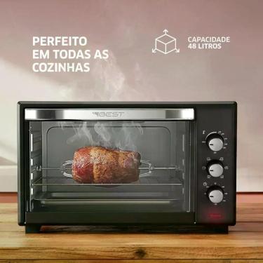 Imagem de Forno Eletrico Best 48 Litros Plus Preto/Branco 127V 1600W, 110V