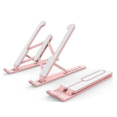 Imagem de Suporte Ajustável para Notebook e Tablet, Portátil Dobrável, 10 a 15.6 Polegadas, Material ABS e Alumínio, com Dissipação de Calor