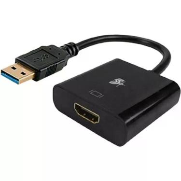 Imagem de Conversor USB para HDMI 075-0827 para Transformar Porta USB em Saída HDMI com Até 6 Telas Simultâneas Preto 5+