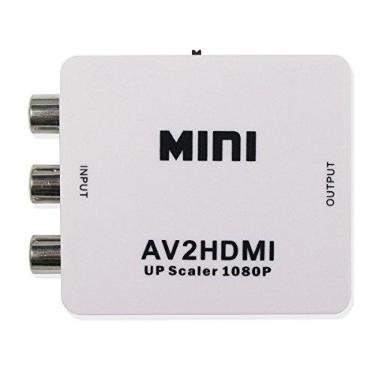 Imagem de HDSUNWSTD Mini conversor de adaptador composto HD AV CVBS 3RCA para HDMI suporta conversor de vídeo 720P 1080PAV2HDMI para TV, VHS VCR, DVD Records Chipsets mostrados
