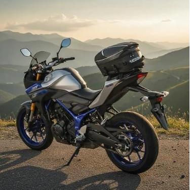 Imagem de Baú Mochila para Moto Baslu 21L – Impermeável, Porta Capacete, Bolsa Traseira excelente para Viagem e Uso Diário