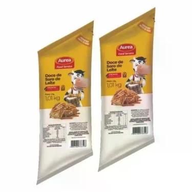 Imagem de Kit doce de leite e soro de leite bisnaga 1,01kg com 2 unidades aurea