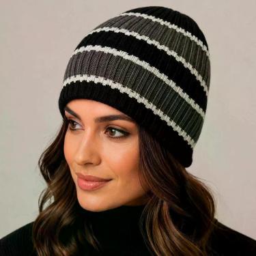 Imagem de Gorro Touca de Inverno Poliester Tamanho Unico Preto Adulto Unissex Aj