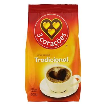 Imagem de 3 Corações Café Torrado E Moído Tradicional Pacote 500G