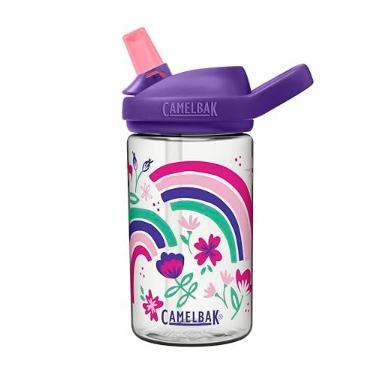 Imagem de CamelBak, Garrafa Infantil Eddy Kids de 400ml, com Tecnologia Tritan, Resistente à Quebra e Arranhões, Estampa de Arco Iris.