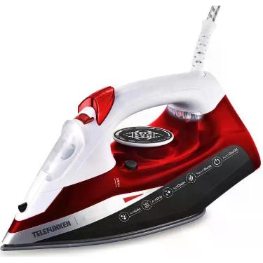 Imagem de Ferro a Vapor 2400W Telefunken 400ml Base Ceramica Red Luxx 127V, 110V