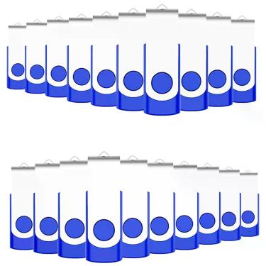 Imagem de Unidades flash EASTBULL 128 MB USB 2.0, pacote com 50 unidades, azuis