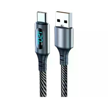 Imagem de Cabo USB a Para Tipo C De Carregamento Super Rápido De 120W Com Displa