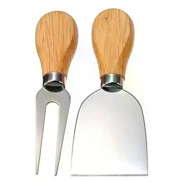 Imagem de Conjunto 2 pç de utensílios para queijo Inox gourmet - Megagiftt