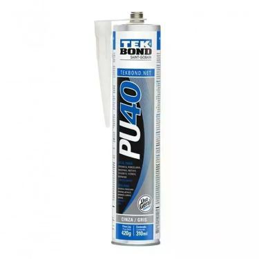 Imagem de Selante Poliuretano Pu40 Monocomponente Cura com Umidade do Ar Elastomero Cinza Vonder 310ML