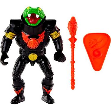 Imagem de Masters of the Universe Boneco e acessório Origins, boneco Snake Trooper com articulação, mini quadrinhos, 14 cm