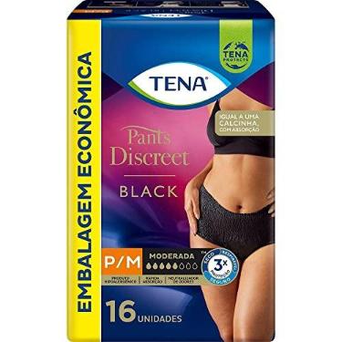 Imagem de Tena Pants Discreet Calcinha Descartável Preta P/M 16 unidades