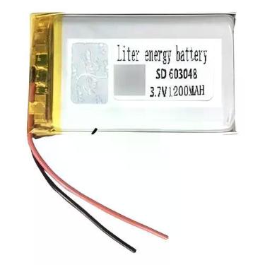 Imagem de (1pcs)bateria 603048 1200mah 6mmx30mmx48mm 2 Fios 3,7v - generica