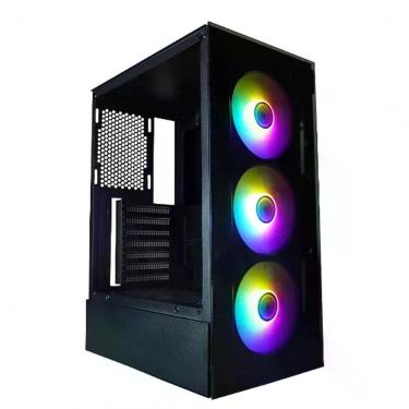 Imagem de Gabinete Gamer BPC-3A505 ATX Vidro Temperado com 3 Fans RGB sem Fonte Preto Brazil PC