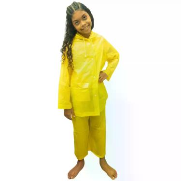 Imagem de Capa De Chuva Resistente Impermeável Calça Jaqueta Infantil - Hyafu, A