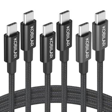 Imagem de Cabo USB C para USB C, cabo de carregamento rápido USB C de 60 W 3A, 3 + 5 + 2 m, cabo de alumínio tipo C para tipo C para iPhone 15/15Pro/15Plus/15ProMax/iPad Pro2022/Air, Samsung S23