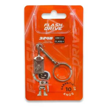Imagem de Pen Drive 32gb Usb 2.0 Mini Flash Drive Metal Cor Prateado